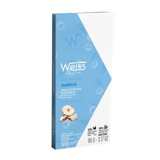 Tablette Gianduja 35% - Chocolat Weiss - 90g