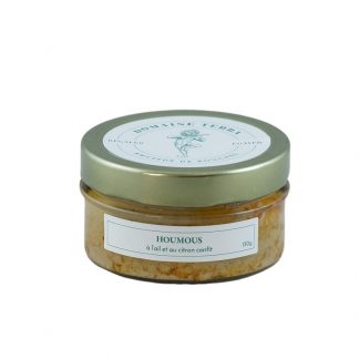 houmous à l'ail et au citron confit