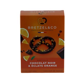 bretzels chocolat noir éclats d'orange