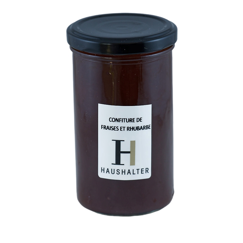 confiture de fraises et rhubarbe