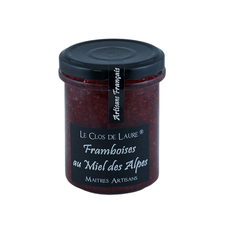 confiture de framboise au miel des Alpes