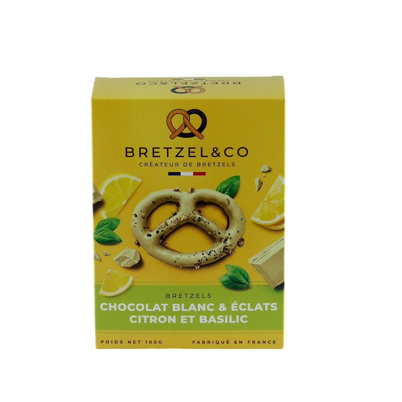 bretzels chocolat blanc citron basilic
